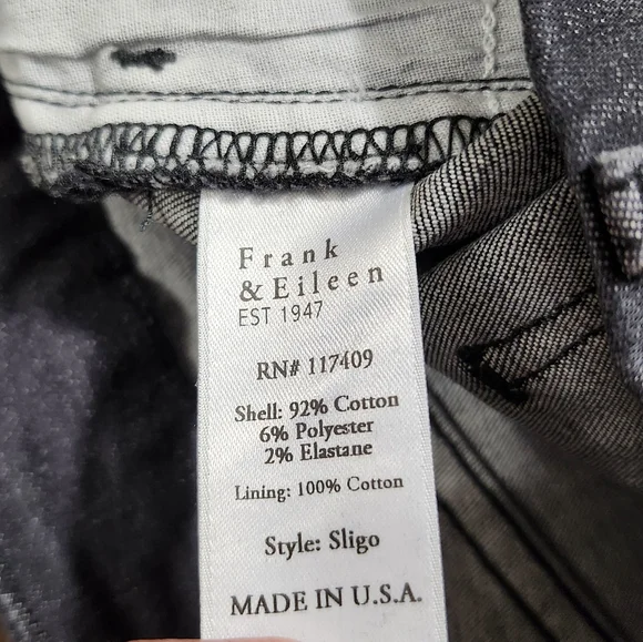 Frank & Eileen Sligo Raw Hem Skinny Jeans Pants